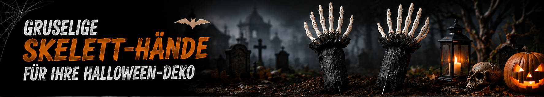 Halloween Skelett Dekohände als gruselige Dekoration